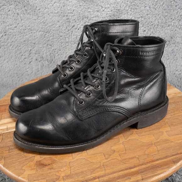 1883 Wolverine Kilometer II Black Leather Boots Men\'s 7.5 M Vibram Sole main image 9